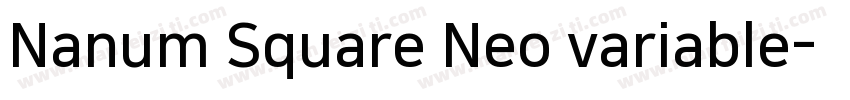 Nanum Square Neo variable字体转换